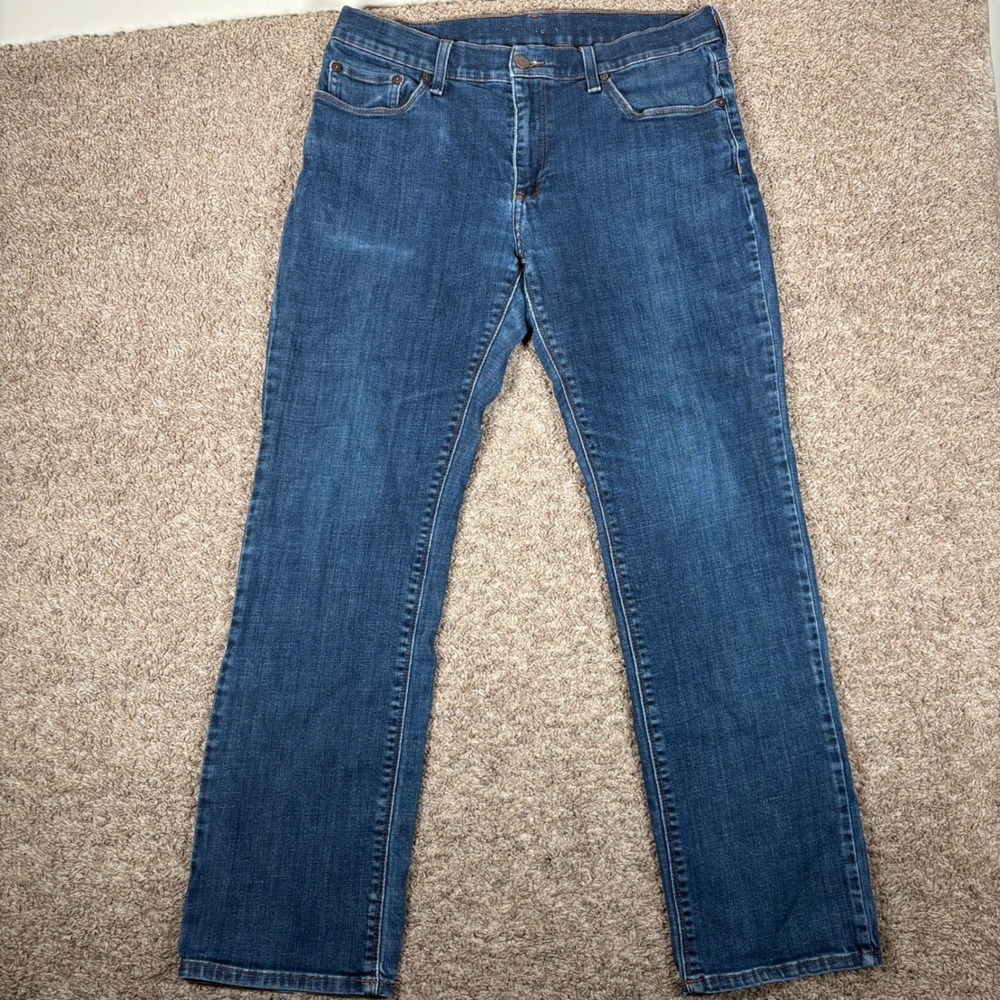 Mott & Bow Men Straight Leg Jeans Dark Stone Indigo 34x32 (Fits 34x3)